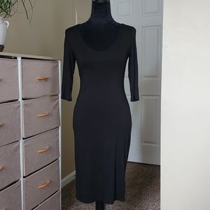 Black Mini/Midi Bodycon Dress Size M